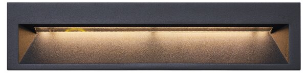 Moderní zapuštěné nástěnné svítidlo černé 28cm vč. LED IP65 - Mert