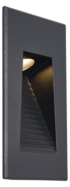 Moderní zapuštěné nástěnné svítidlo černé 7cm vč. LED IP65 - Trem
