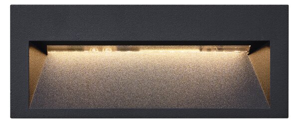 Sada 6 moderních zapuštěných nástěnných svítidel černá 16 cm vč. LED IP65 - Mert