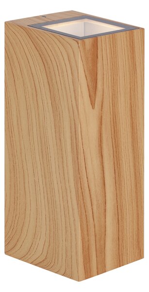 Skandinávská nástěnná lampa dřevo 2-světla GU10 70mm IP54 - Baleno