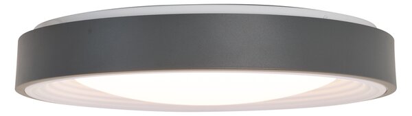 Moderní stropní svítidlo šedé s bílou 38cm vč. LED stmívatelné RGB - Kanton