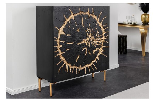 Massive home | Designová vysoká komoda Black Circle mango