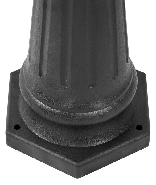 Klasické venkovní sloupkové svítidlo černé 217 cm IP44 - New Haven Hammered
