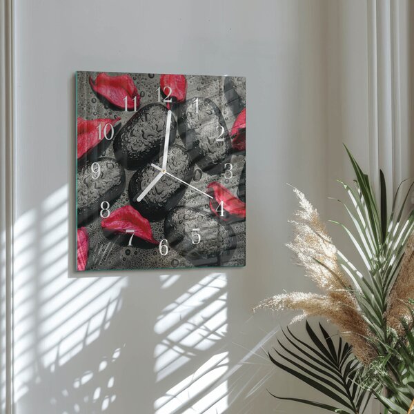 Skleněné hodiny Kameny zskb-30x30-00083955