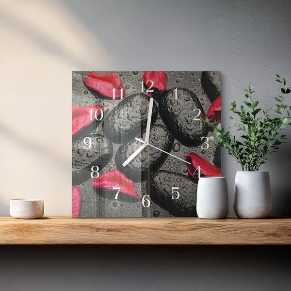 Skleněné hodiny Kameny zskb-30x30-00083955