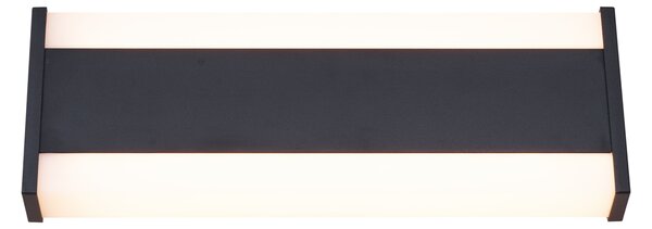 Moderní nástěnné svítidlo černé 30 cm vč. LED CCT IP54 - Vanya