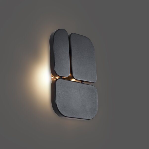 Designová nástěnná lampa černá 3-světla - Planes