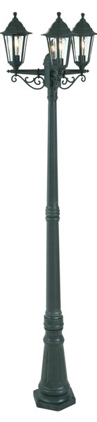 Klasická venkovní lucerna tmavě zelená 217 cm 3-světla IP44 - New Haven