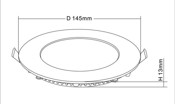 Svítidlo LED podhledové SATEN 9W IP20 4000K kruh