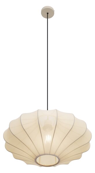 Japandi závěsné svítidlo béžové s látkovým stínidlem 50cm - Plu