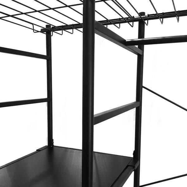 Černý kovový regál Kave Home Storn 182 x 120 cm