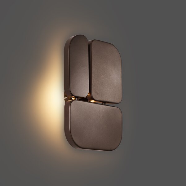 Designová nástěnná lampa bronzová 3-světla - Planes