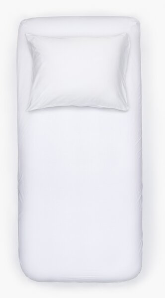 MARIELI Bílé prostěradlo z bavlněného perkálu Velikost prostěradla: 90 x 200 x 30 cm