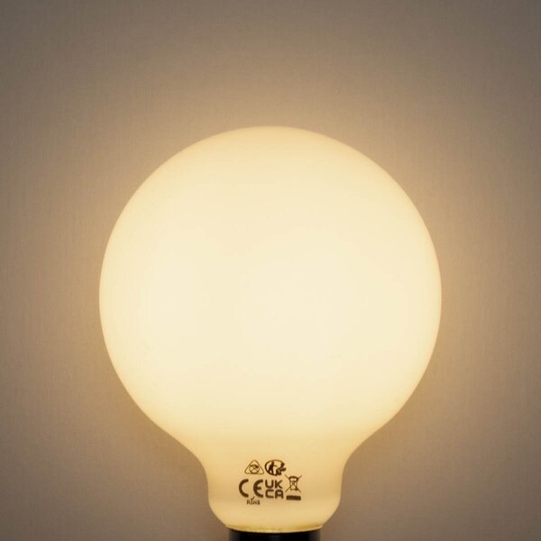Sada 5 ks Stmívatelná LED žárovka E27 se 3 stupni stmívání, opálové sklo G95, 4W, 450lm, 2700K