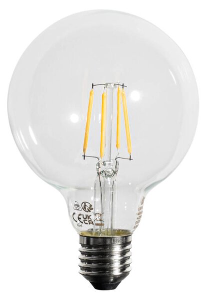 Sada 5 ks Stmívatelná LED žárovka E27 se 3 stupni stmívání G95 4W 450lm 3000K