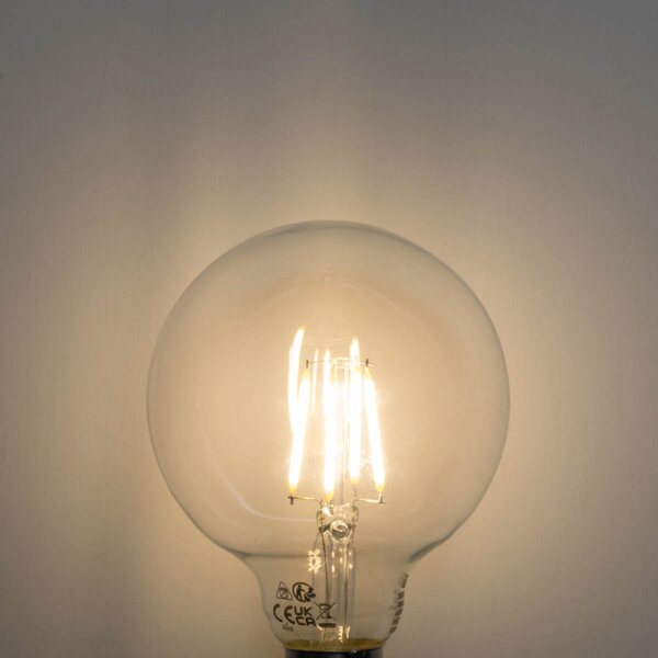Sada 5 ks Stmívatelná LED žárovka E27 se 3 stupni stmívání G95 4W 450lm 3000K