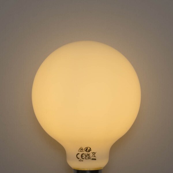 Sada 5 ks Stmívatelná LED žárovka E27 se 3 stupni stmívání, opálové sklo G95, 4W, 450lm, 2700K