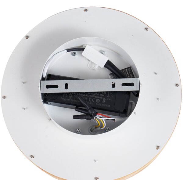 Skandinávské stropní svítidlo dřevěné 30 cm vč. LED stmívatelné - Pecker