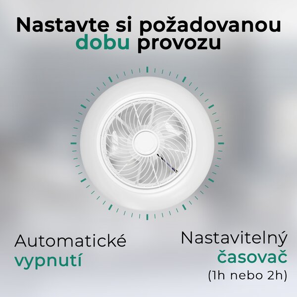 Noaton 12050W (2024) Triton, bílá, stropní ventilátor se světlem