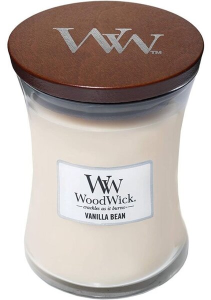 Střední vonná svíčka Woodwick, Vanilla Bean