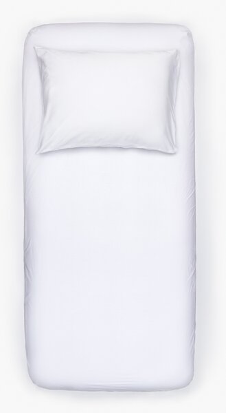 MARIELI Bílé prostěradlo z bavlněného saténu Monteverde Velikost prostěradla: 160 x 200 x 30 cm