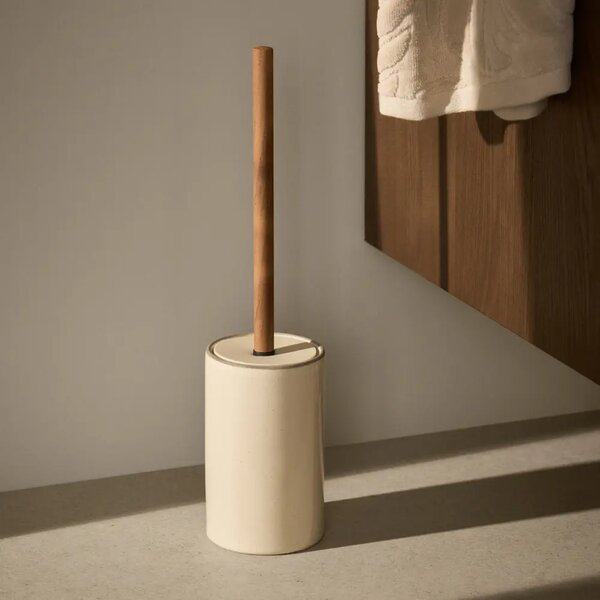 Kave Home Béžová kameninová WC štětka Noris