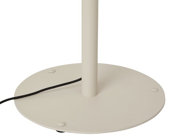 Moderní venkovní stojací lampa béžová s bílým stínidlem IP44 - Big Virginia