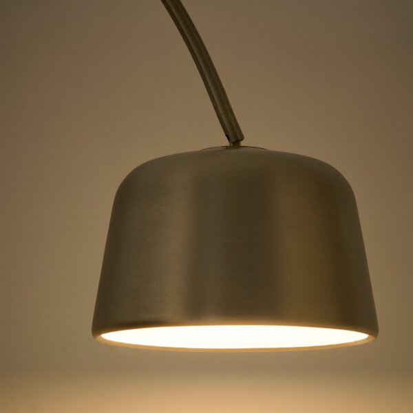 Kave Home Stříbrno - bílá stojací lampa Arnolia 196 cm