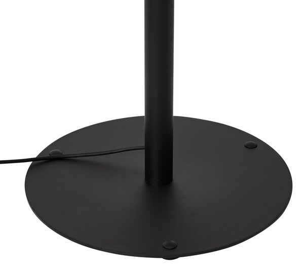 Moderní venkovní stojací lampa černá s bílým stínidlem IP44 - Mississippi
