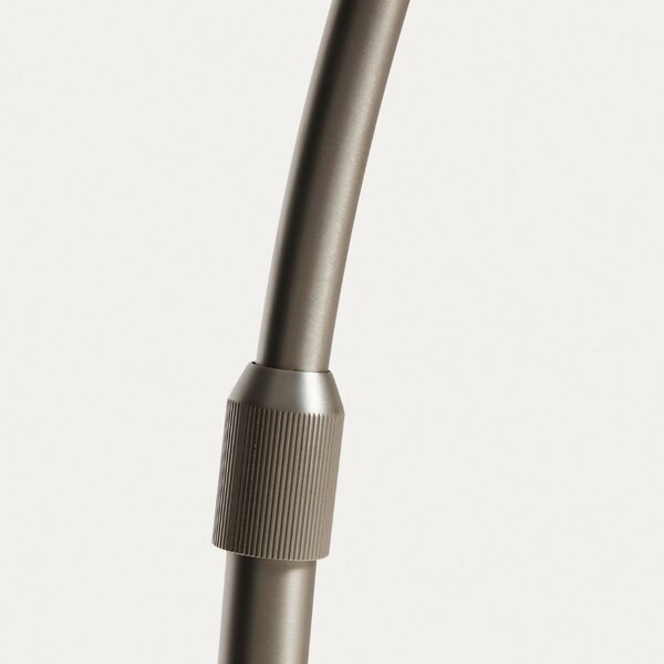 Kave Home Stříbrno - bílá stojací lampa Arnolia 196 cm