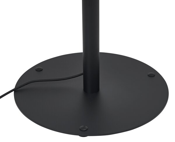 Moderní venkovní stojací lampa černá s bílým stínidlem IP44 - Big Virginia