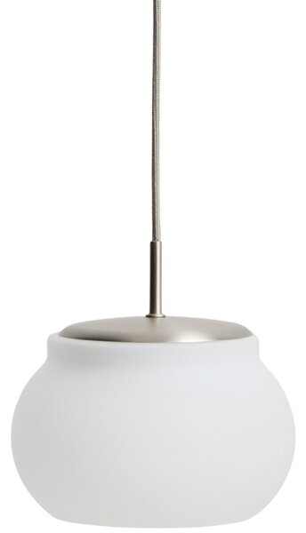 Kave Home Stříbrné kovové závěsné LED světlo Leruna Ø20 cm