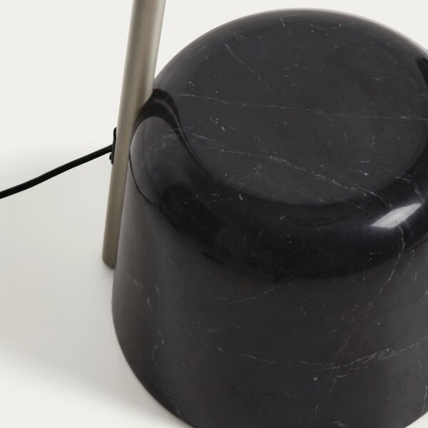 Kave Home Stříbrno - černá stojací lampa Arnolia 196 cm