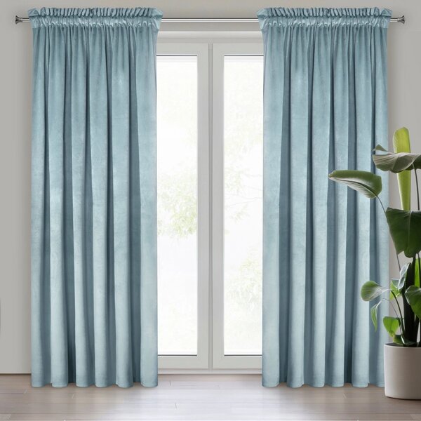 ZATEMŇOVACÍ ZÁVĚS NA PÁSCE MELANIE 140X270 CM MODRÁ