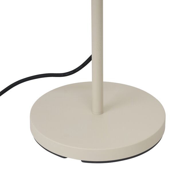 Venkovní stojací lampa béžová s bílým stínidlem IP65 - Virginia