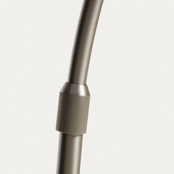 Kave Home Stříbrno - černá stojací lampa Arnolia 196 cm