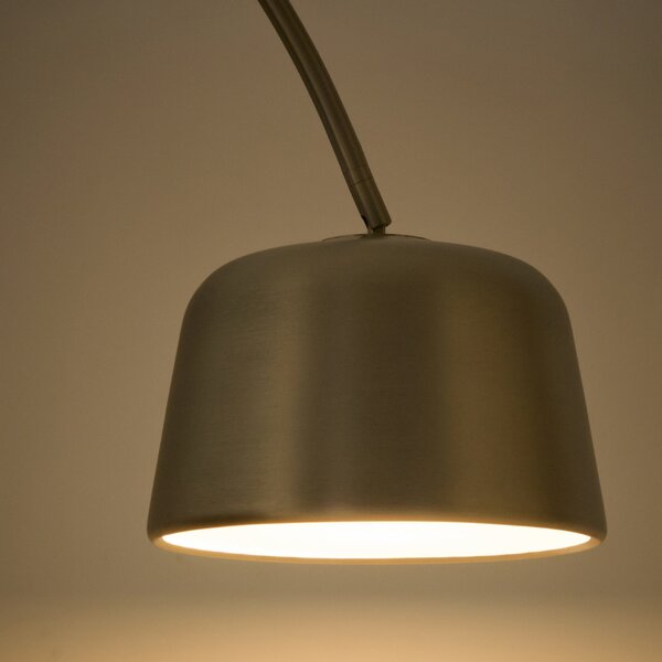 Kave Home Stříbrno - černá stojací lampa Arnolia 196 cm