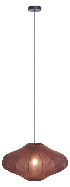 Závěsné svítidlo Japandi hnědé s látkovým stínidlem 50 cm - Plu