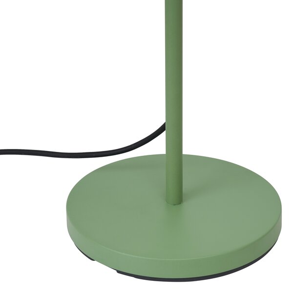 Venkovní stojací lampa zelená s bílým stínidlem IP65 - Virginia