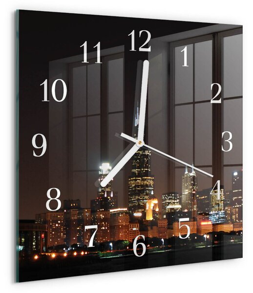 Skleněné hodiny Noc na obzoru zskb-30x30-00081451