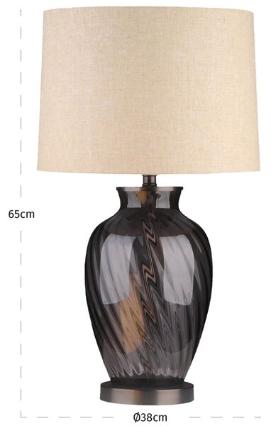 -25 % Dny MOMENTI– Richmond Skleněná stolní lampa Rowan 65 cm