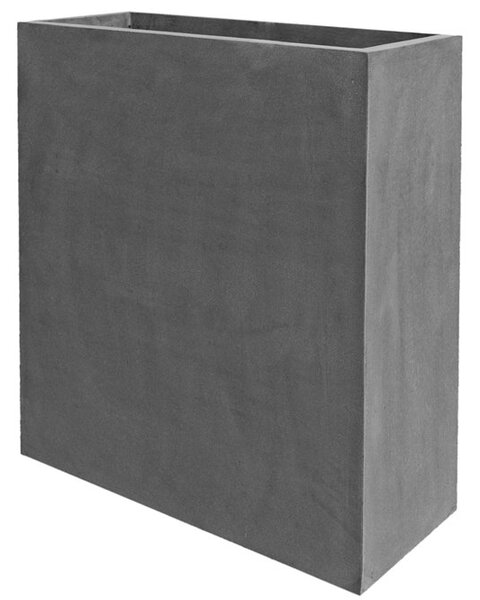 Pottery Pots Venkovní květináč obdélníkový Jort Slim high XL, Grey (barva šedá), kolekce Natural, kompozit Fiberstone, d 91 cm x š 36 cm x v 102 cm, objem cca 334 l