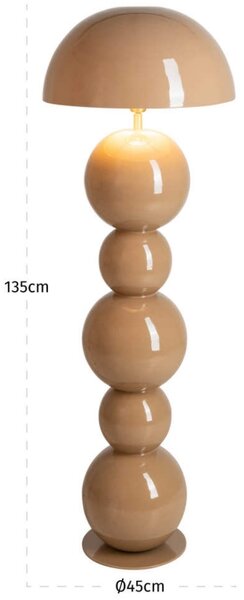 Richmond Béžová kovová stojací lampa Hasden 135 cm