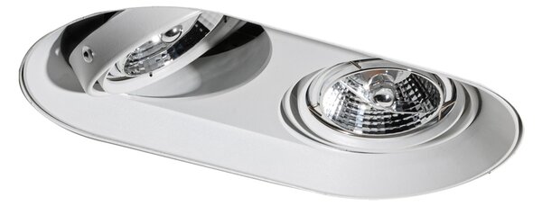 Kulaté zapuštěné bodové svítidlo bílé GU10 70 mm 2-světlo - Hubs
