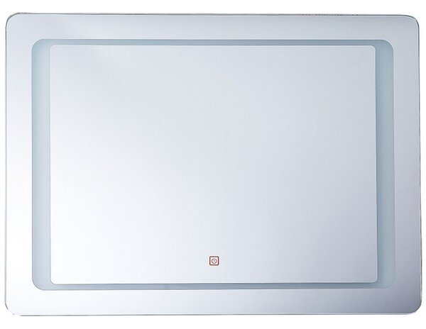 LED koupelnové zrcadlo WASSY 80 cm 60 cm Stříbrná