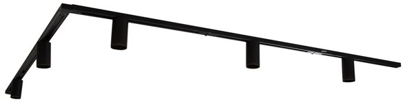 Moderní kolejnicový systém s 5 černými bodovými světly jednofázový GU10 50mm - Iconic Ruby