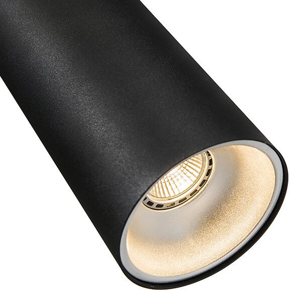 Designové závěsné svítidlo černé vč. 1-fázového kolejnicového adaptéru - Slimline Tubo