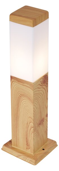 Moderní venkovní stojací lampa ocelová s potiskem dřeva 45 cm IP44 - Malois