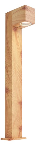 Venkovní lampa hliníková s potiskem dřeva se zemním hrotem a kabelovou průchodkou 65 cm IP44 - Baleno