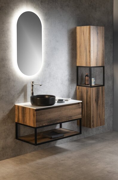 Sapho Sapho, SKARA Rockstone deska 81,2x12x46cm, bílá mat, CG028-0101